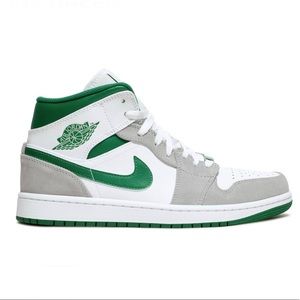 Nike Air Jordan 1 Mid SE ‘Grey Pine Green’ Men’s Sz 9 New